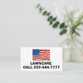 愛国的なアメリカ国旗の名刺パーソナライズされた 名刺 (スタンド正面)
