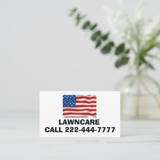 愛国的なアメリカ国旗の名刺パーソナライズされた 名刺 (スタンド正面)