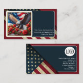 愛国的なアメリカ国旗の名刺 名刺 (正面/裏面)