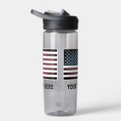 愛国的なアメリカ国旗の名前をカスタムする水びん ウォーターボトル (右面)