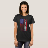 愛国的なアメリカ国旗の大工の木工大工 Tシャツ (正面フル)
