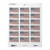 愛国的なアメリカ国旗の差出人住所ラベル ラベル (フルシート)