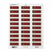 愛国的なアメリカ国旗の差出人住所ラベル ラベル (フルシート)