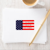 愛国的なアメリカ国旗の差出人住所ラベル ラベル (インサイチュ)