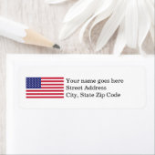 愛国的なアメリカ国旗の差出人住所 ラベル (インサイチュ)