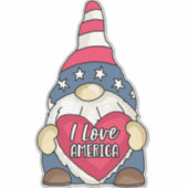 愛国的なアメリカ国旗の庭の格言スターストリップ#2 シール (正面)