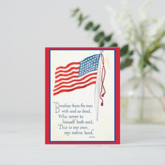 愛国的なアメリカ国旗の引用文 シーズンカード (スタンド正面)