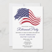 愛国的なアメリカ国旗の引退パーティー 招待状 (正面)