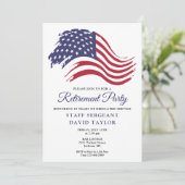 愛国的なアメリカ国旗の引退パーティー 招待状 (スタンド正面)