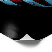 愛国的なアメリカ国旗の戦闘機7月4日 ポスター (コーナー)