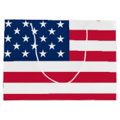 愛国的なアメリカ国旗の抱き枕 ラージペーパーバッグ (裏面)