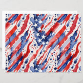 愛国的なアメリカ国旗の抽象芸術絵を描のスプラッシュ (正面/裏面)