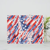 愛国的なアメリカ国旗の抽象芸術絵を描のスプラッシュ (スタンド正面)