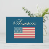 愛国的なアメリカ国旗の招待状 招待状 (スタンド正面)