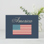 愛国的なアメリカ国旗の招待状 招待状 (スタンド正面)