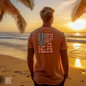 愛国的なアメリカ国旗の文字 太字のアメリカの誇り Tシャツ