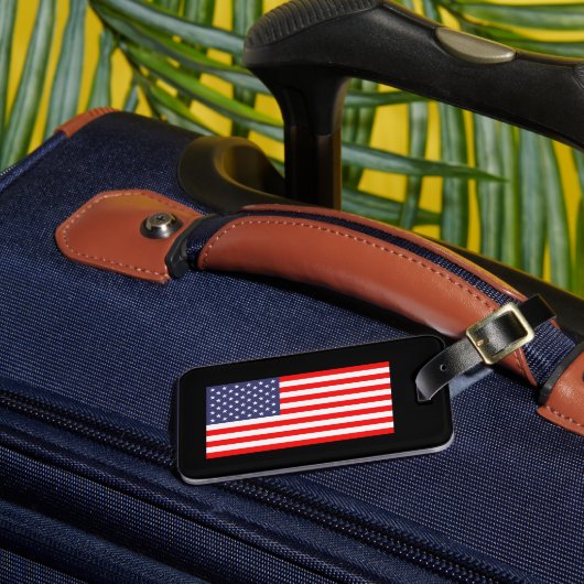 愛国的なアメリカ国旗の旅行荷物タグのためのバッグ ラゲッジタグ (正面インサイチュ3)