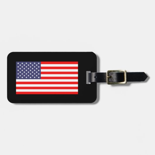 愛国的なアメリカ国旗の旅行荷物タグのためのバッグ ラゲッジタグ (正面横)