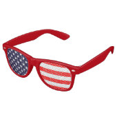 愛国的なアメリカ国旗の星とストライプのレトロ レトロサングラス (アングル)