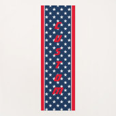 愛国的なアメリカ国旗の星デザインカスタム厚 ヨガマット (正面)
