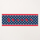 愛国的なアメリカ国旗の星デザインカスタム厚 ヨガマット (正面(横))
