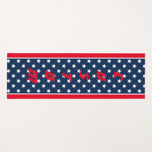 愛国的なアメリカ国旗の星デザインカスタム厚 ヨガマット (正面(横))