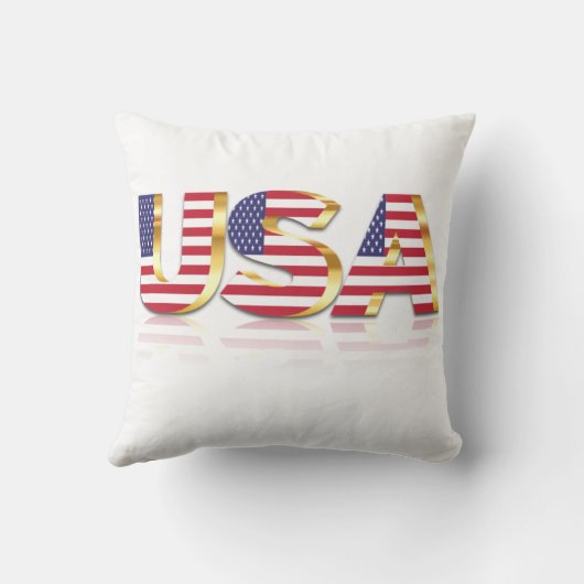 愛国的なアメリカ国旗の枕 クッション (裏面)