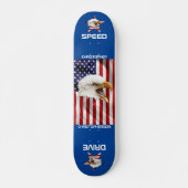 愛国的なアメリカ国旗の横行する鷲 スケートボード (正面)