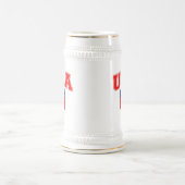 愛国的なアメリカ国旗の盾 ビールジョッキ (中央)