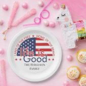 愛国的なアメリカ国旗の紙プレート ペーパープレート (パーティー)