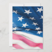 愛国的なアメリカ国旗の結婚キリスト教徒 招待状 (裏面)