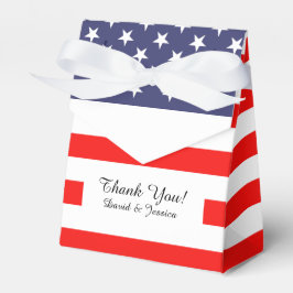 愛国的なアメリカ国旗の結婚式のパーティーの好意ボックス フェイバーボックス