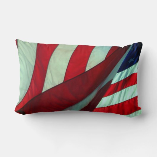 愛国的なアメリカ国旗の腰掛け枕 ランバークッション (裏面)