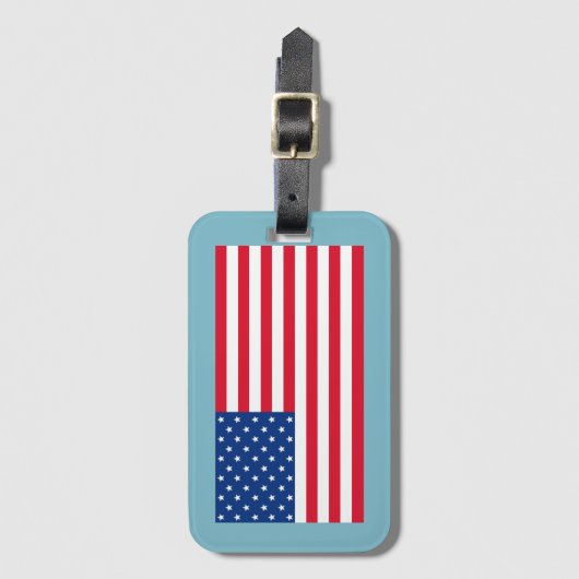 愛国的なアメリカ国旗の荷物タグギフト ラゲッジタグ (正面縦)