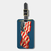 愛国的なアメリカ国旗の荷物タグ ラゲッジタグ (正面縦)