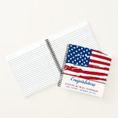 愛国的なアメリカ国旗の警察の退職ゲストブック ノートブック (内部)