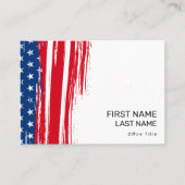 愛国的なアメリカ国旗の赤い政治運動 名刺 (正面)