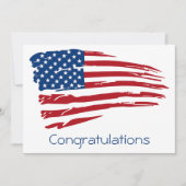 愛国的なアメリカ国旗の軍隊おめでとう (正面)