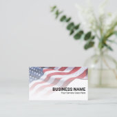 愛国的なアメリカ国旗の退役軍人サービス 名刺 (スタンド正面)