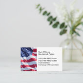 愛国的なアメリカ国旗の連絡選択カード 名刺 (スタンド正面)