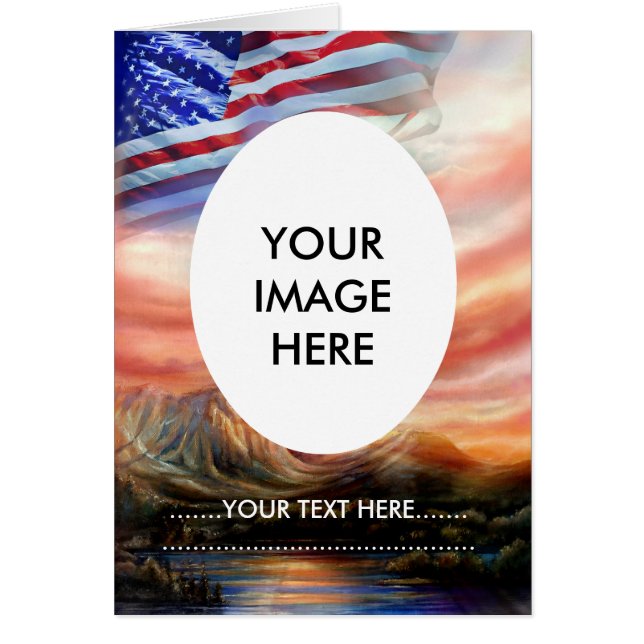 愛国的なアメリカ国旗の高飛んでいるさ (正面)