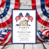 愛国的なアメリカ国旗の4日7月パーティー 招待状