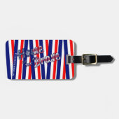 愛国的なアメリカ国旗の4thオブジュライ ストライプ ラゲッジタグ (正面横)