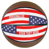 愛国的なアメリカ国旗カスタムのの贈り物 バスケットボール (正面)