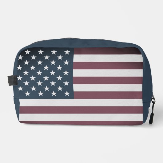愛国的なアメリカ国旗カスタムの旅行化粧品バッグ ドップキット (正面)