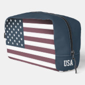 愛国的なアメリカ国旗カスタムの旅行化粧品バッグ ドップキット (右コーナー)