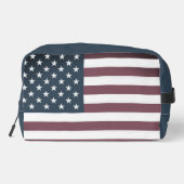 愛国的なアメリカ国旗カスタムの旅行化粧品バッグ ドップキット (裏面)