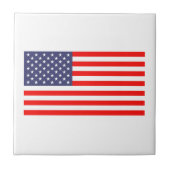 愛国的なアメリカ国旗カスタムの陶磁器タイル タイル (正面)