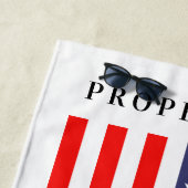 愛国的なアメリカ国旗カスタムビーチタオル ビーチタオル (インサイチュ)