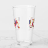 愛国的なアメリカ国旗グラス タンブラーグラス (右)